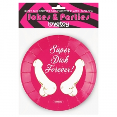 Super Dick Forever Bachelorette Paper Plates(Pack of 6)