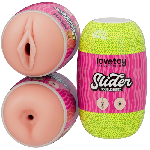 Slider Double-Ended Masturbator Vagina and Anus(Flesh)