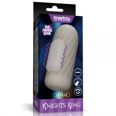 Knights Ring Vibrating Dual Purpose Sleeve-Spiral