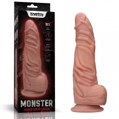 10.5" Monster Bendable Hand Grip Cock (Flesh)