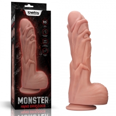 11.5" Monster Bendable Hand Grip Cock (Flesh)