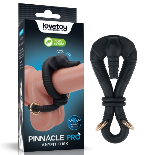 Pinnacle Pro Vibrating Anyfit Tusk Cock Ring (Black)