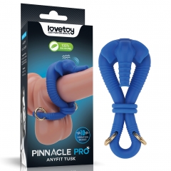 Pinnacle Pro Vibrating Anyfit Tusk Cock Ring (Blue)